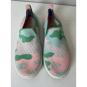 Rothy's The Kids Sneaker Size 2 Cotton Candy Camo Fabric Slip On Casual Shoes